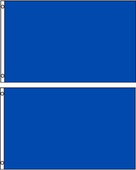 (2 pack lot) 3×5 Royal Blue Solid Plain Blank Color Flag 3’x5′ Banner Grommets