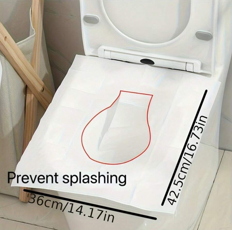 10pcs Flushable Disposable Toilet Seat Covers – Travel-Friendly & Hygienic Use gallery