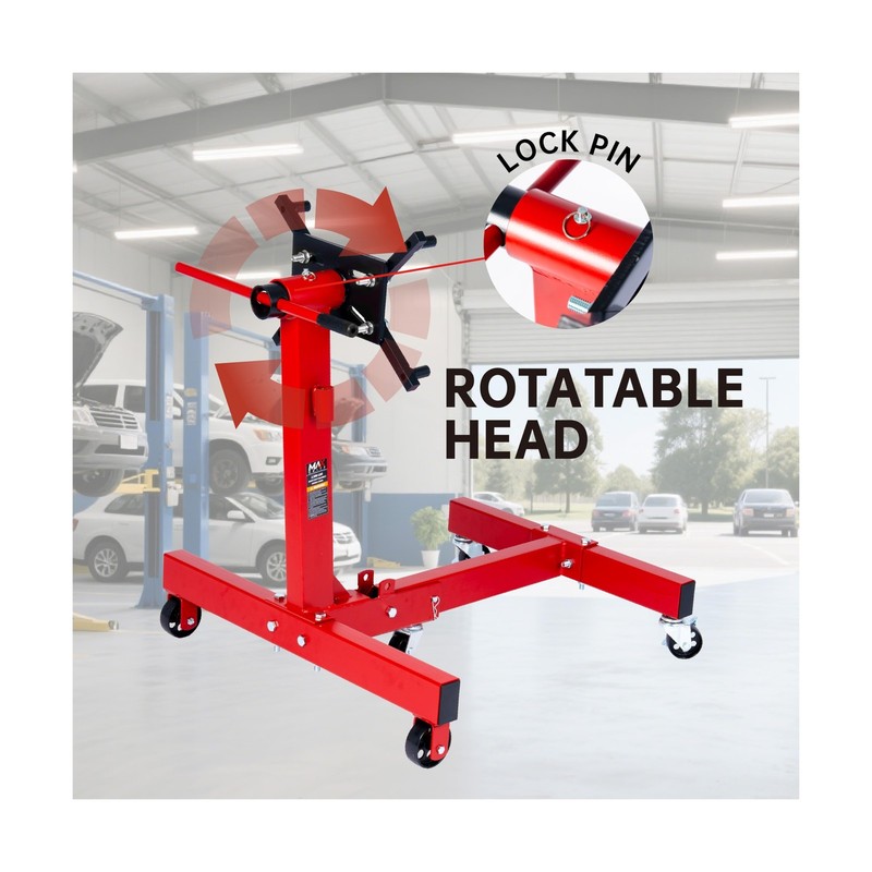 1500 lbs Cast Iron Heavy-Duty Foldable Engine Motor Stand for Vehicle Mainten... gallery