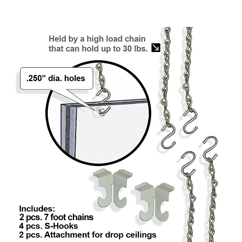 Azar Displays Hanging Ceiling Frame 11" Wide X 8.5" High, 4-Pack gallery