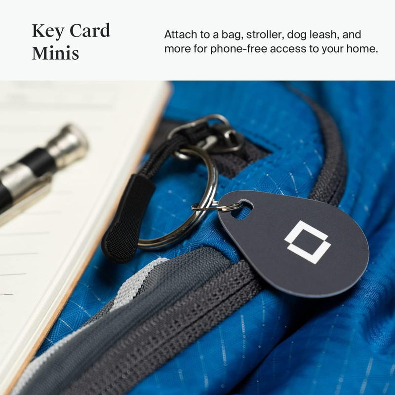 Key Fobs (4-Pack) - NFC Enabled - Compatible with Lock+ Smart Locks (Grey) gallery