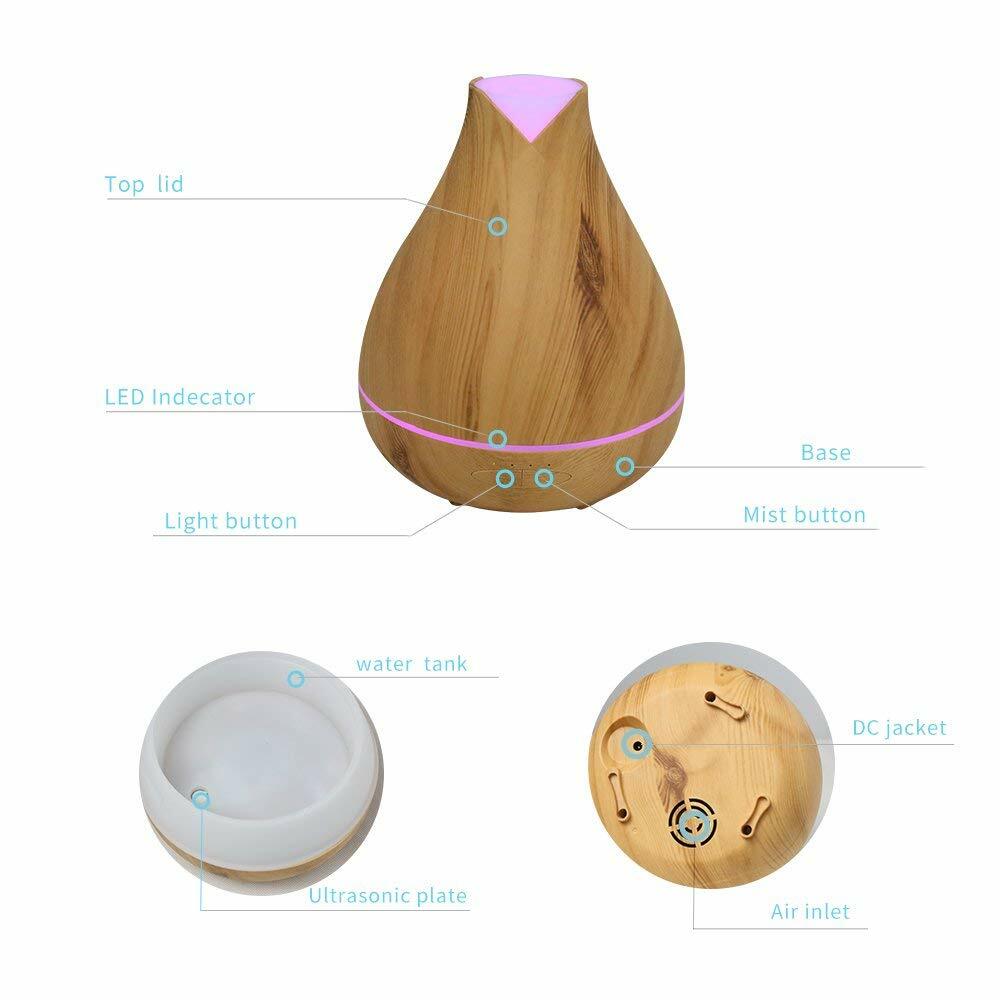 Large 530ml Essential Oil Diffuser Long Mist Output Time 8-12 hours. gallery