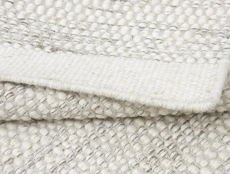Handwoven Chunky Texture Wool Boho Large Area Rug Scandinavian Modern Design Rug gallery