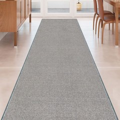 Custom Size SOLID GREY Stair Hallway Runner Rug Non Slip Rubber Back GRAY