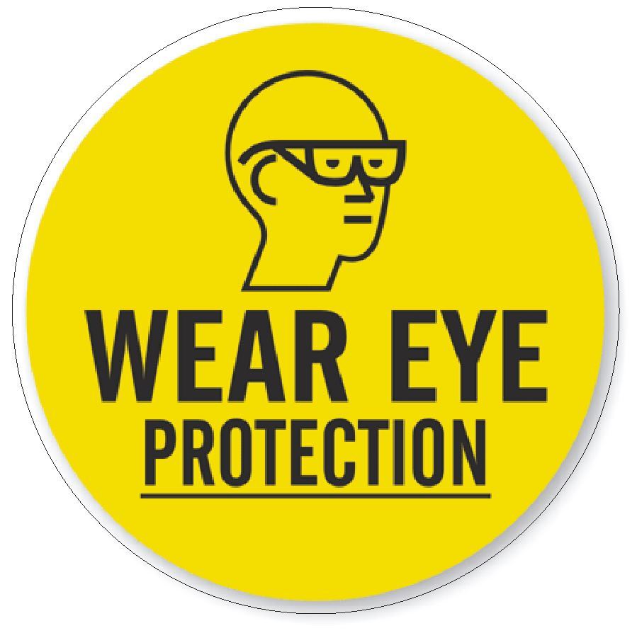 Wear Eye Protection Hard Hat Decal Hardhat Sticker Helmet Safety H80 gallery