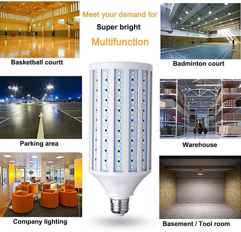 LED Corn Light Bulb 300W Eq 168-Chip E26 5000lm 30W Cool Daylight 6000K gallery