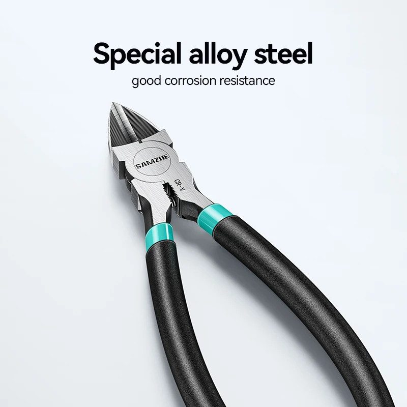 SAMZHE Wire Cutters Flush Cut Pliers Electrical Cable Nipper Stainless Steel gallery