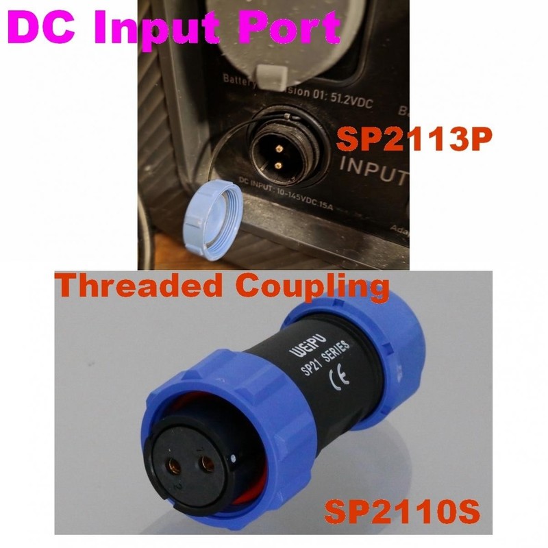 SP21 Aviation Plug 2x MC 4mm Solar Panel Charger Wire For BLUETTI Power Station gallery