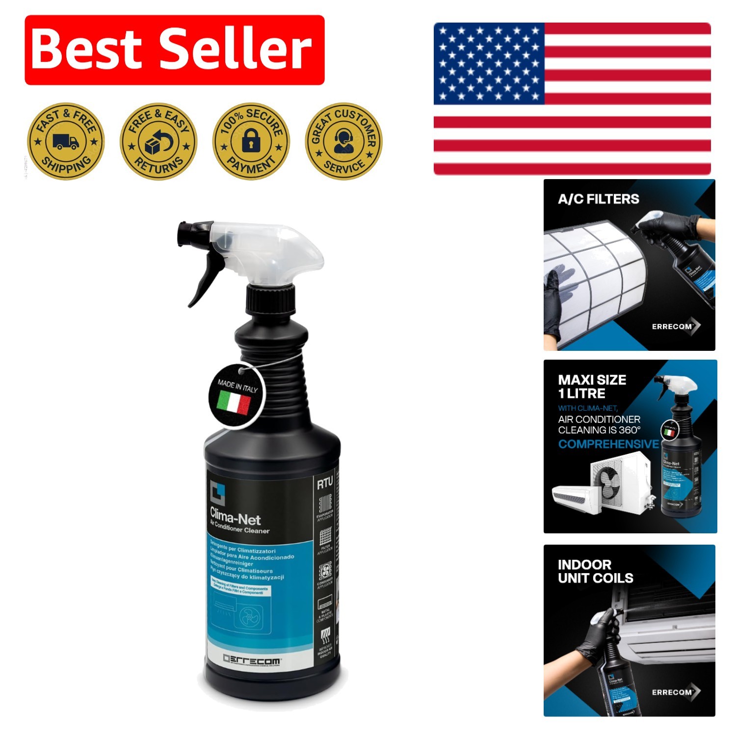 Clima-Net 34 fl oz Air Conditioner Cleaner - Enhances Air Quality & Cleans Coils gallery