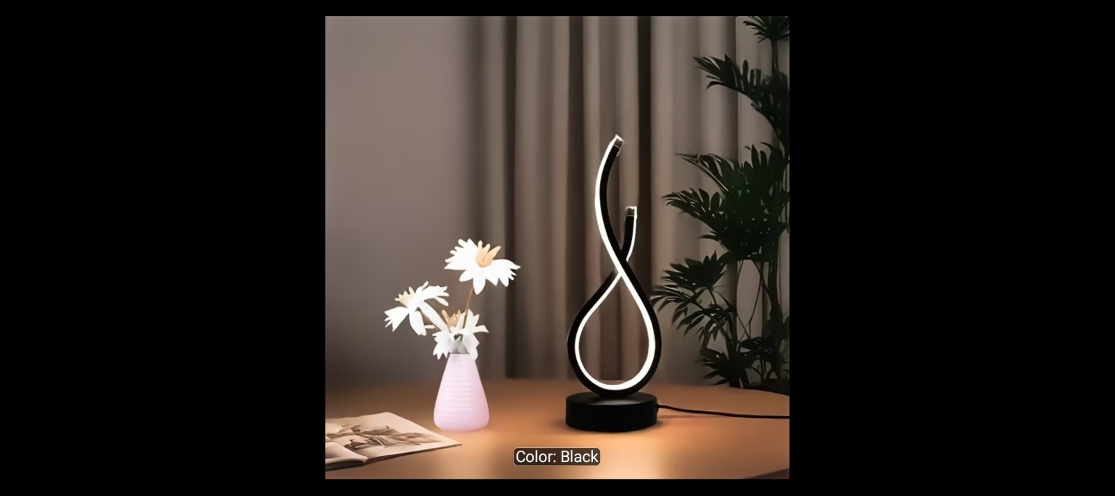 LED Table Lamp Black USB Powered Dimmable Push Button Warm/White/Neutral gallery