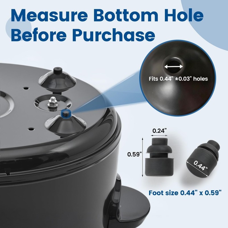 Replaceable High-Quality Rubber Legs for Slow Cookers 4-Pack - Dishwasher Safe gallery