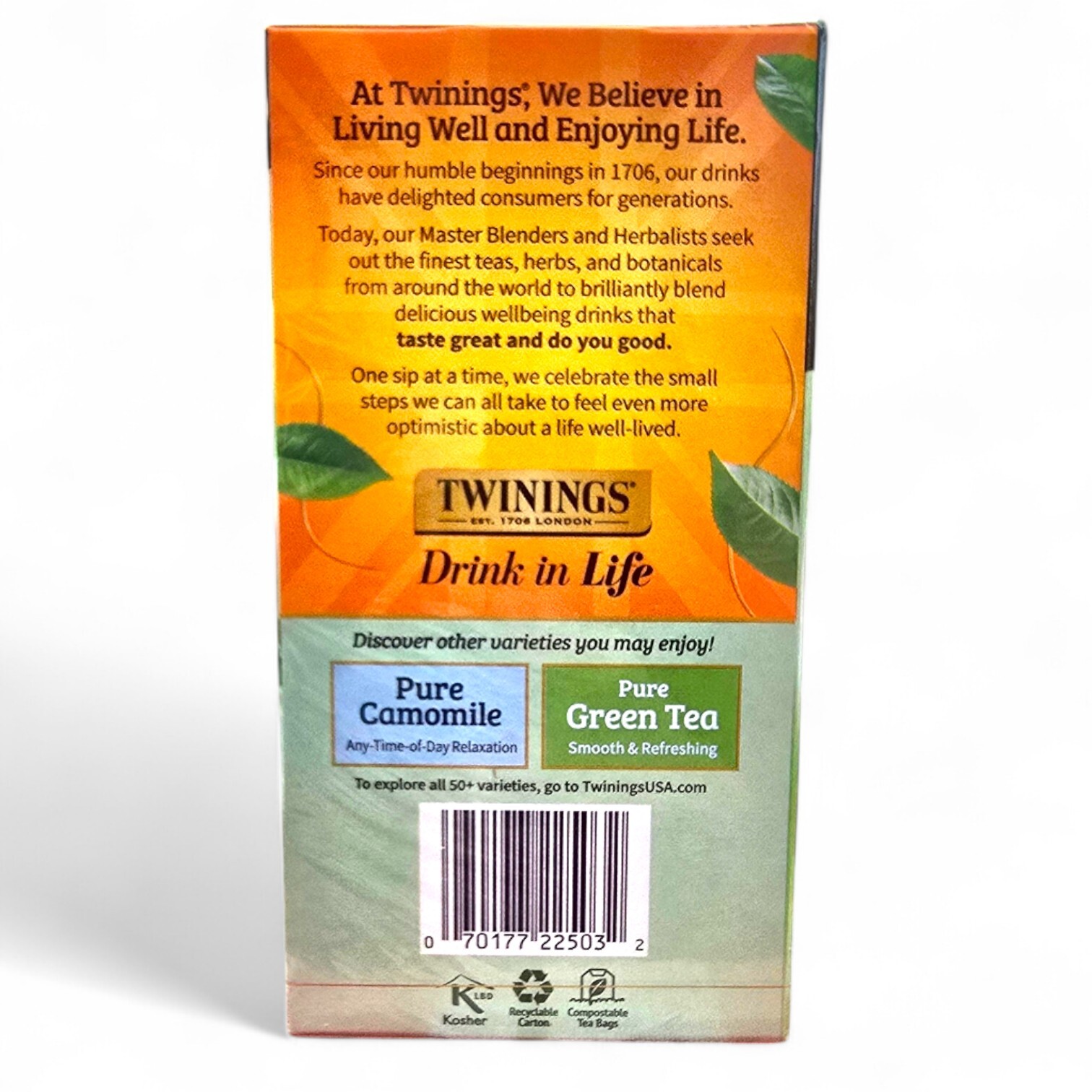 Herbal Tea, Pure Peppermint, Caffeine Free, 50 Tea Bags 3.53 oz TWININGS gallery