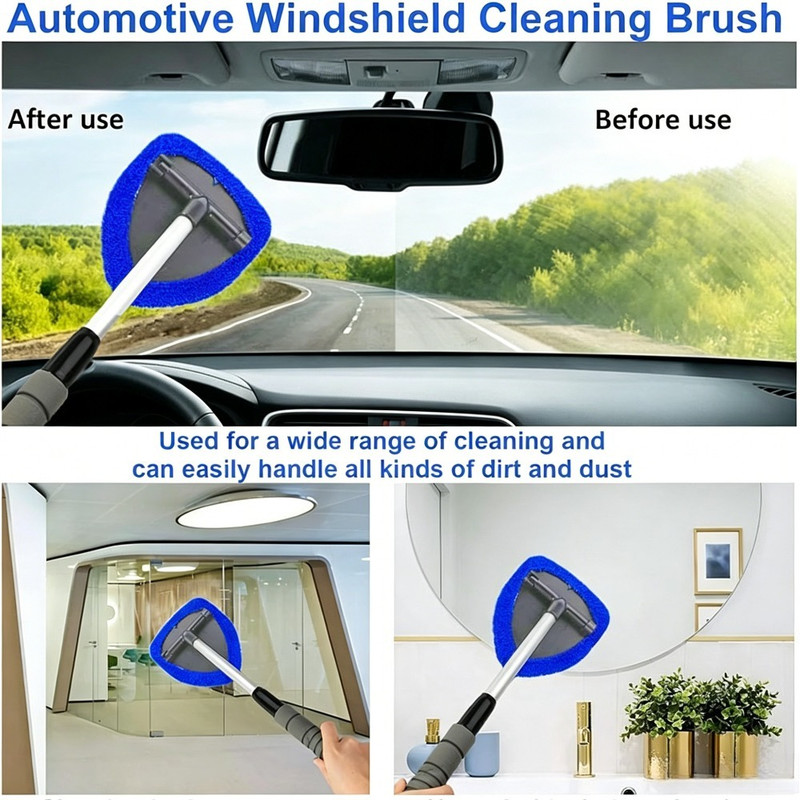 Windshield Cleaning Tool Kit Car Window Glass Wiper Cleaner Brush Pad Extendable gallery