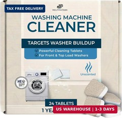Washing Machine Cleaner Tablets Deep Clean Odor Remover 24 Count