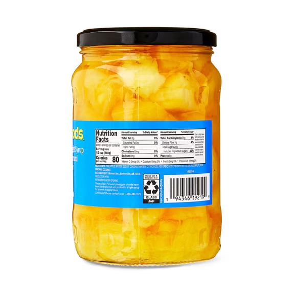 bettergoods Pineapple Chunks in Light Syrup with Coconut Water and Natural Flavo gallery