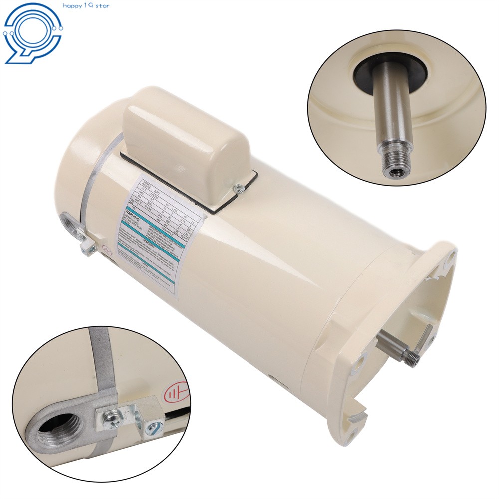 1.5 HP Single Speed Pool Pump Motor 56Y Square Frame Flange 071315S 355012S
