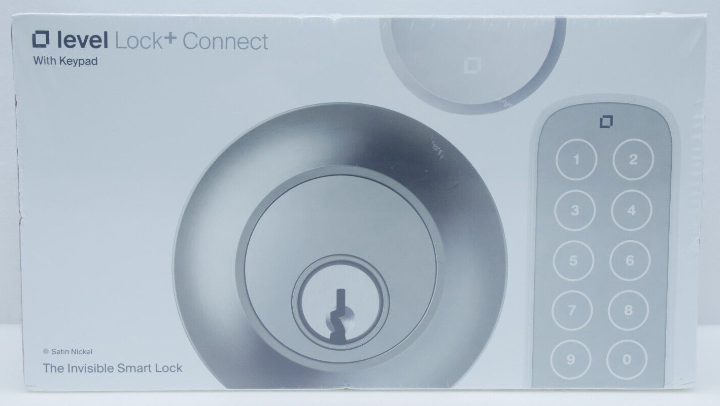 Level - Lock+ Connect Keypad Smart Lock BT/Wi-Fi Dead Bolt Lock Satin Nick New gallery