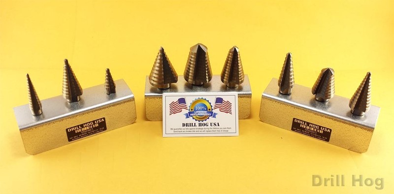 Drill Hog® Step Drill Bit Set Molybdenum Step Bit UNIBIT M7 Lifetime Warranty gallery