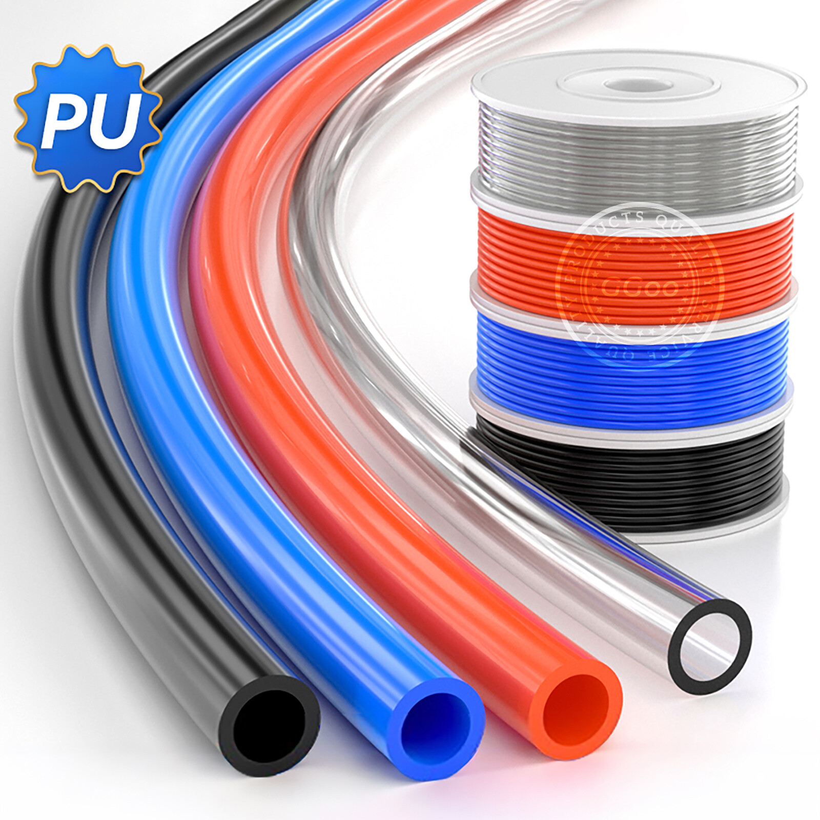 Polyurethane Flexible Tubing Pneumatic PU Pipe Tube Hose - Air Chemical Fuel Oil gallery