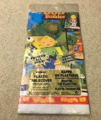 Bob the Builder Party Plastic Tablecover Printed All Over 54″ x 84″ Unique 17743