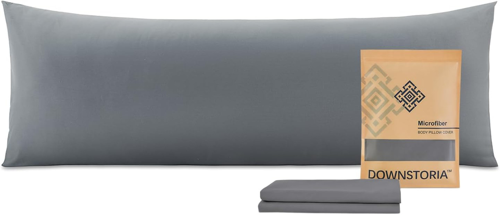 Body Pillow Cover, Ultra Soft Microfiber Long Pillowcase, 20x54 inch (Dark Gray) gallery