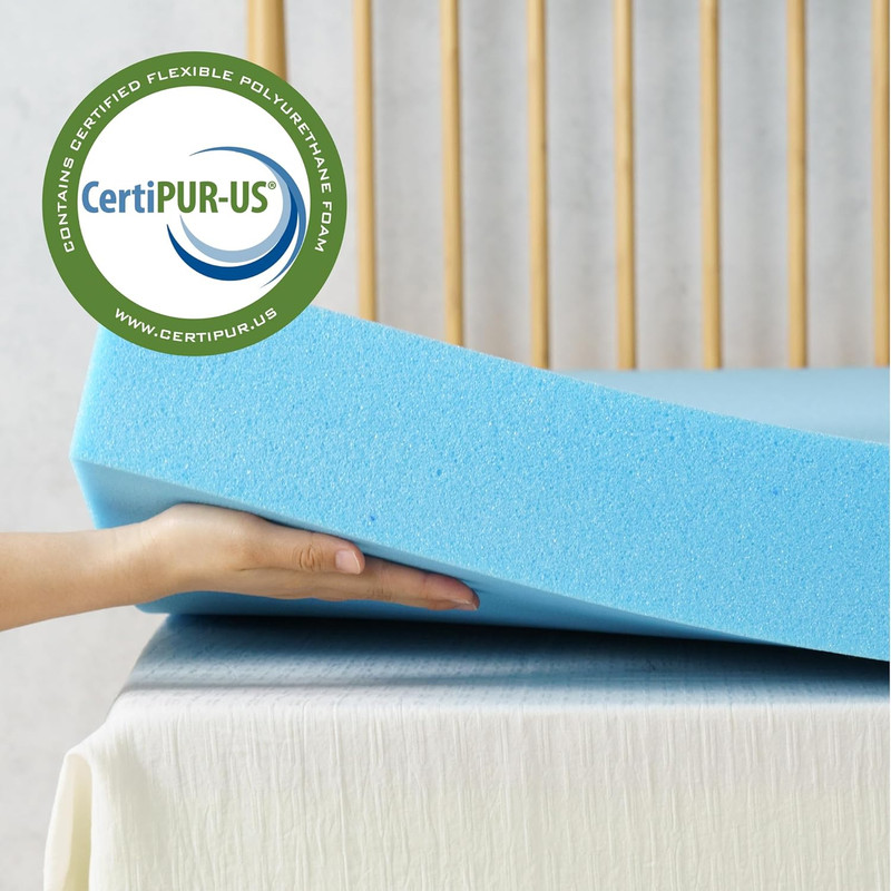 2 Inch Green Tea Cooling Gel Memory Foam Mattress Topper, Smaller, More Convenie gallery