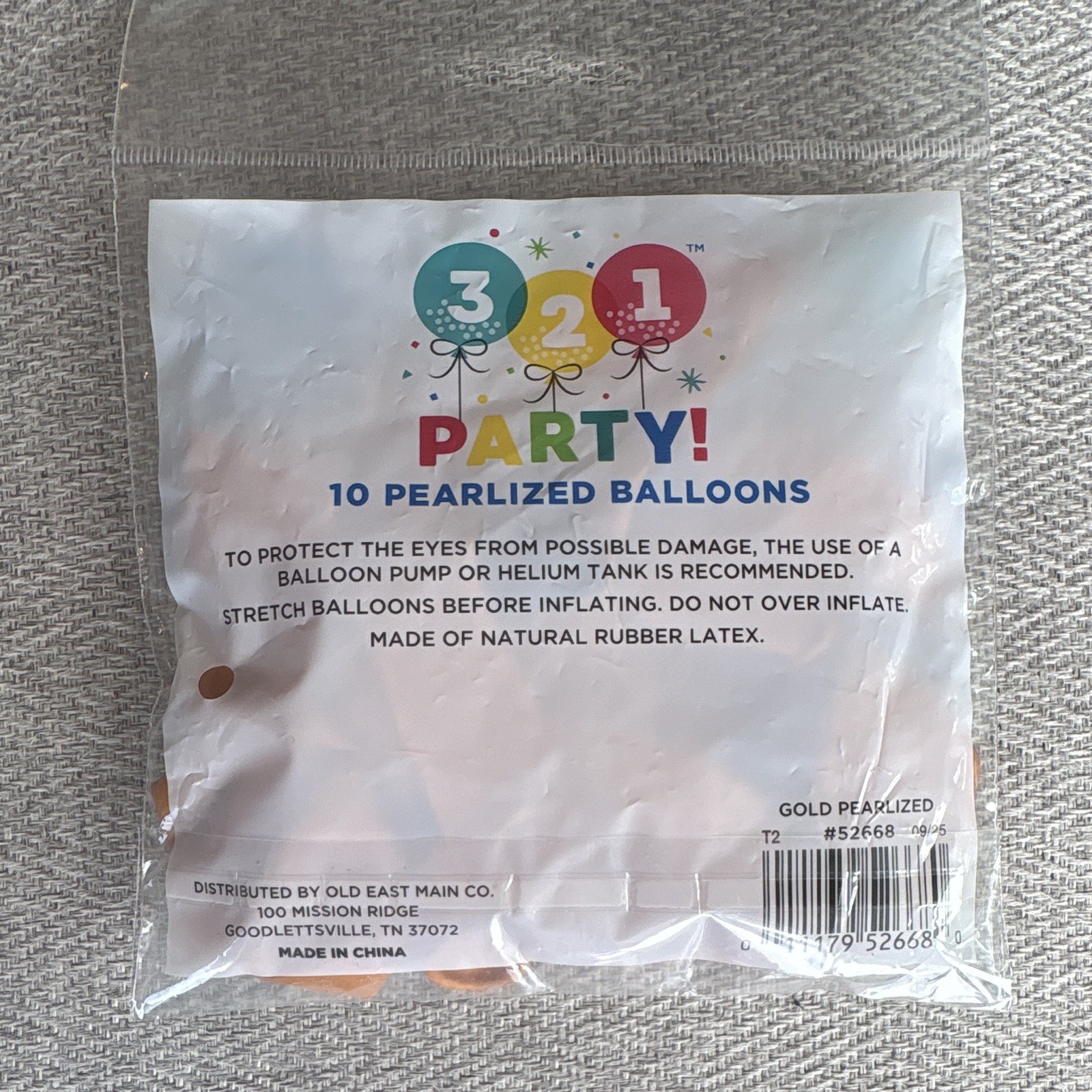 321 Party! 9in Round Gold Pearlized Helium Quality Party Balloons, 10ct gallery
