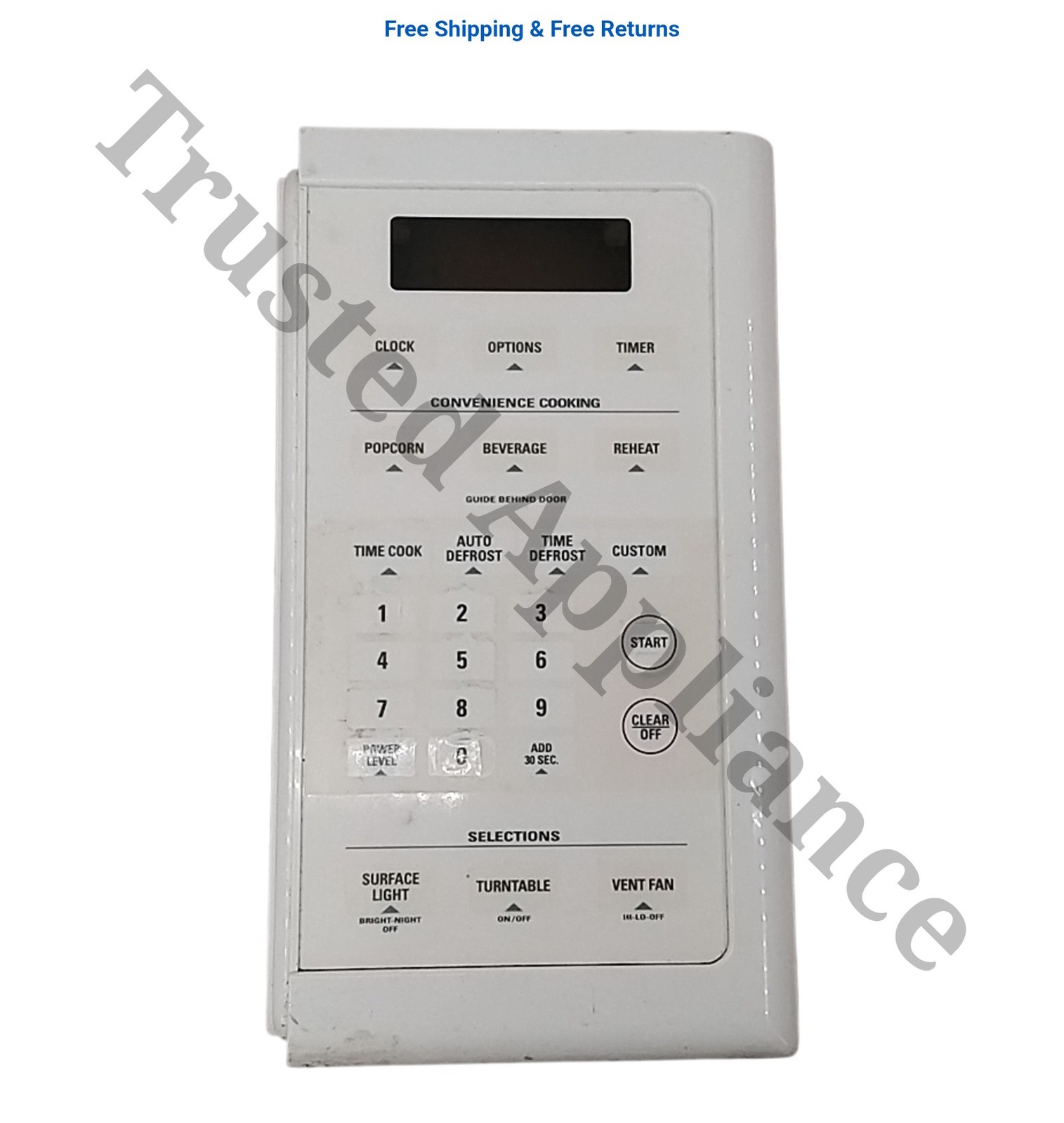 GE Microwave Control Panel, White WB07X10811 ASMN WHITE gallery