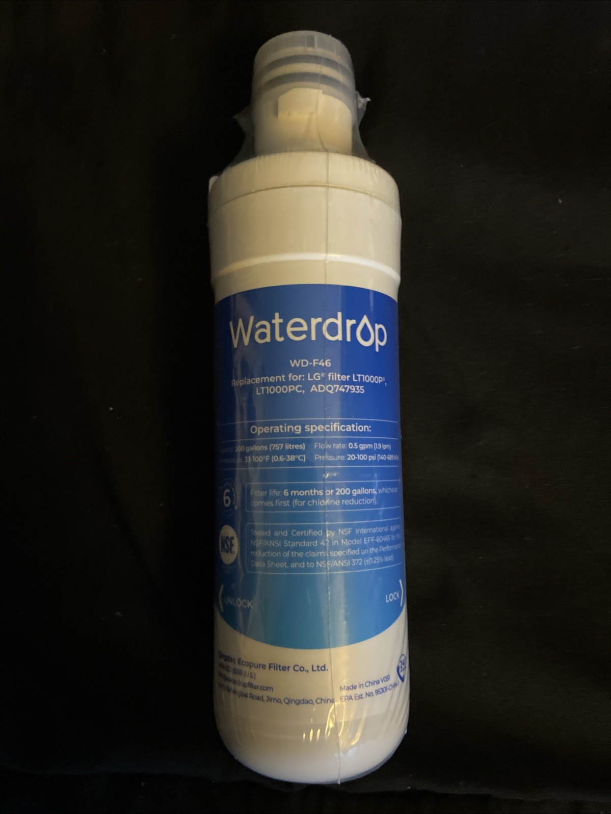 Waterdrop Model WD-F46 Refrigerator Water Filter Replacement gallery