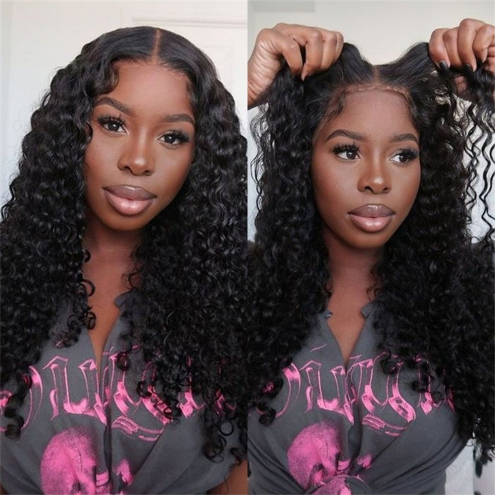 Flash Sale Beginner Friendly Kinky Curly Wigs Pre Cut Lace Wear Go Lace Wigs For