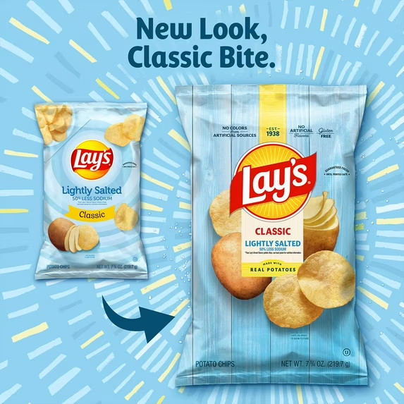 Lay's Lightly Salted Classic Potato Chips 7.75 oz Lays (Pack of 1) gallery