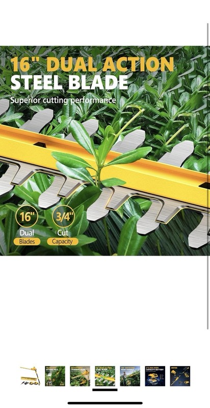 20V MAX Pole Hedge Trimmer,Telescoping Pole Hedge Trimmer,with 2 Packs 2.0Ah ... gallery