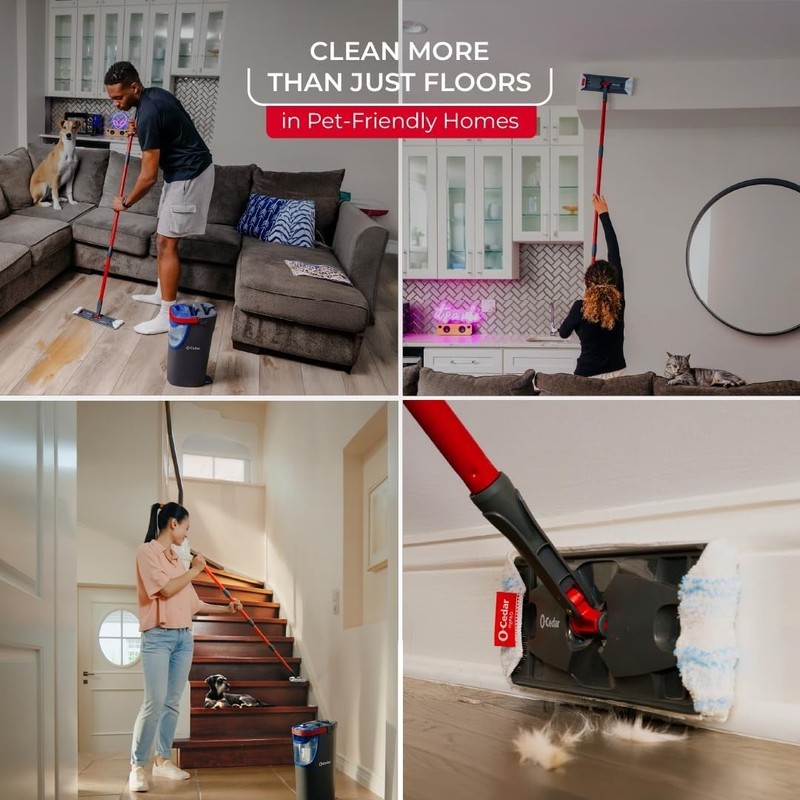 O-Cedar H2prO Flat Mop System | Quick Everyday Cleaning | Dual-Tank Fresh Wat... gallery
