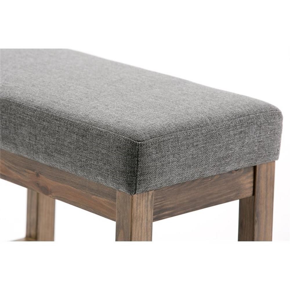 Atlin Designs Small Living Room Bench in Gray gallery