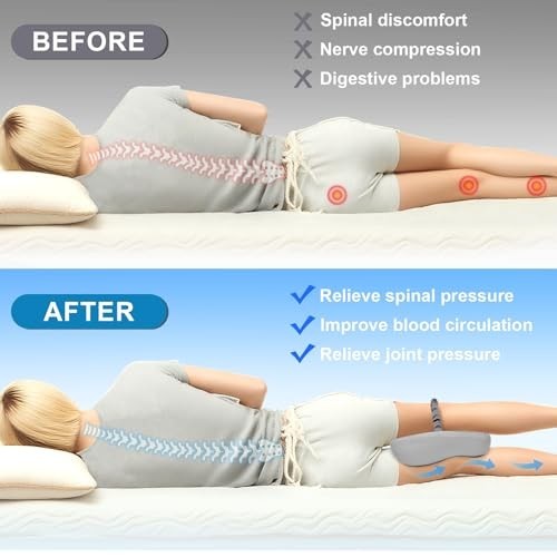Knee Pillow for Side Sleepers Memory Foam Sciatica Pain Relief Leg Pillow, Remov gallery
