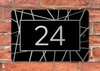 Customized Home Address Plaque Metal 12" x 8" Gold or Silver Number House Sign gallery