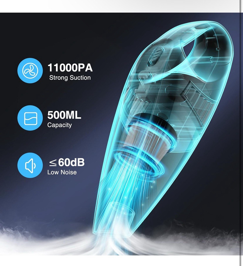 Car Vacuum,Portable Car Vacuum Cleaner with 11000PA Suction gallery