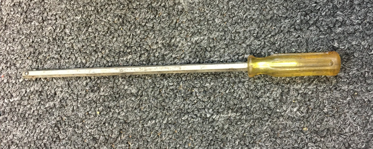 1/4" Hex Drive Screwdriver, 10" LONG, Chrome Finish, Yellow Handle USA gallery