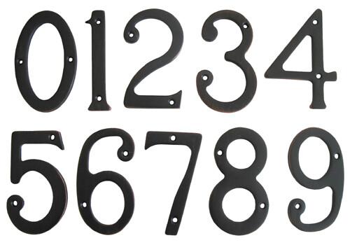 House Guard Metal Home House Address Number Oil Rubbed Bronze 3" 3 Inch 0 to 9 gallery