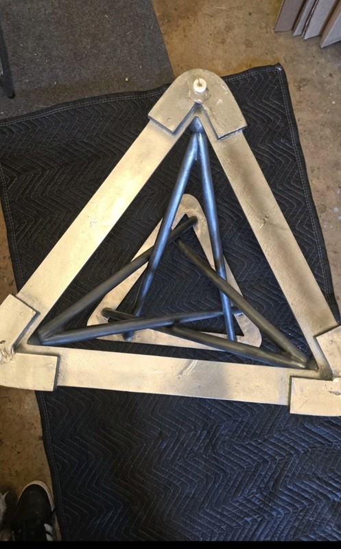 Formations Dual Iron Pedestal Base Modern Geometric Table Base Sculpture Stand gallery