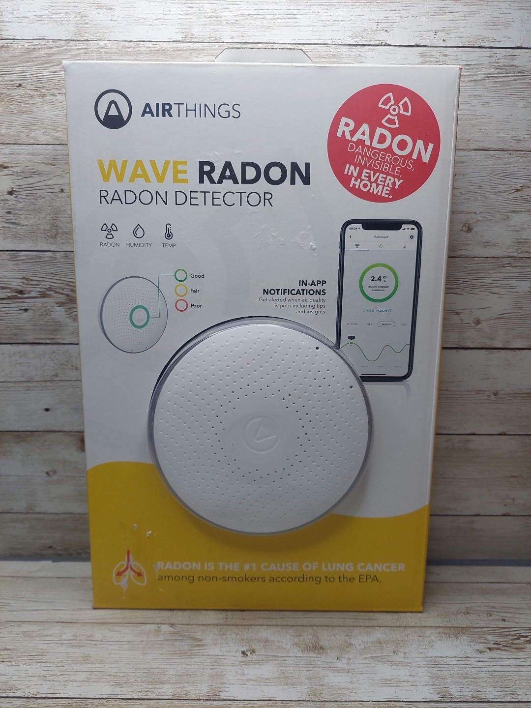 Airthings Wave Radon 2951 Radon Detector Humidity & Temperature Monitoring gallery
