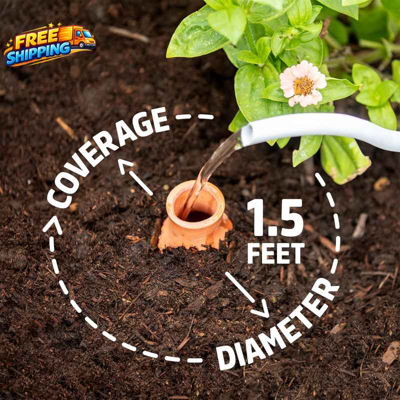 Self Watering Terracotta Olla Pot Pack of 3 700Ml Provides 1 Week of Precision gallery