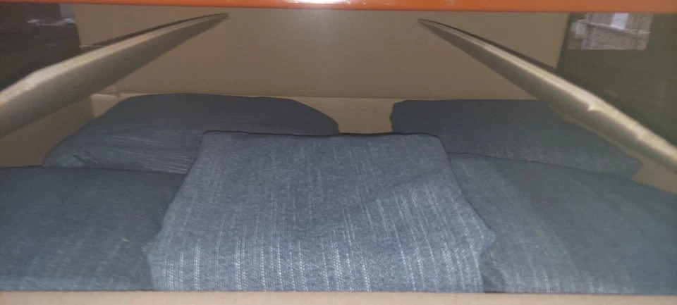 Lovesc Sactional Covers Set – Vintage Blue Rained Chenille – 7 Seats 8 Sides gallery