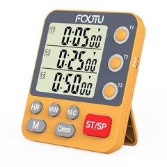 FCXJTU Digital Dual Triple Kitchen Timer, 3-Channel Magnetic Countdown Timer …