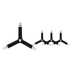 4Bed Sheet Fasteners Adjustable Elastic Suspenders Straps Mattress Covers Clips