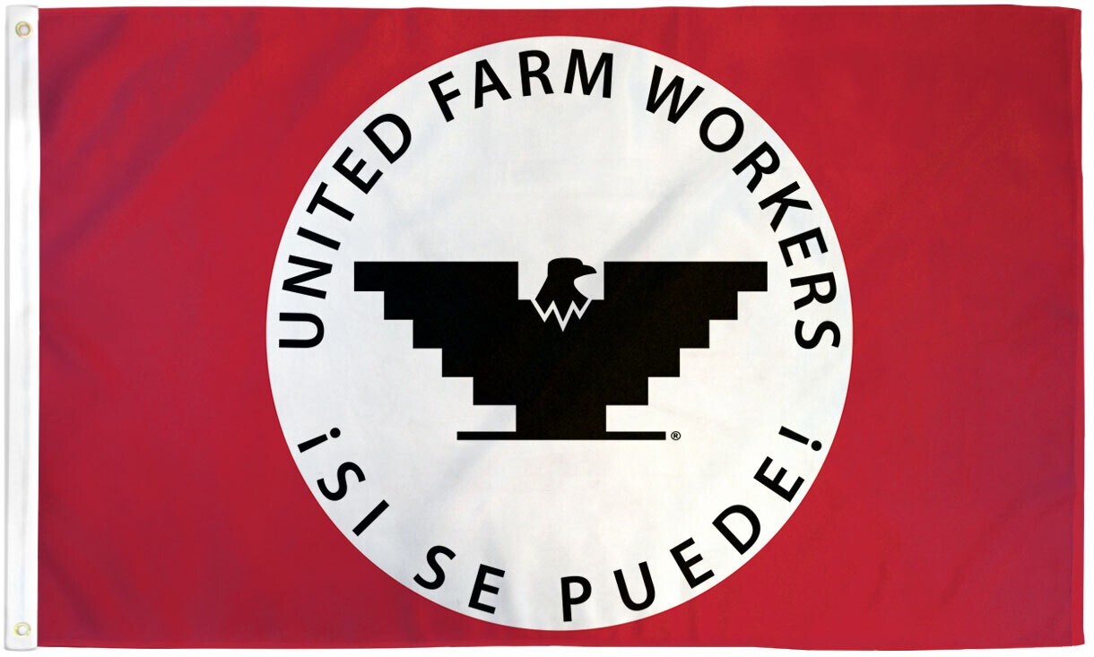 UFW Si Se Puede Flag 3x5ft Poly Cesar Chavez Farmer Union Huelga Protest Flag gallery