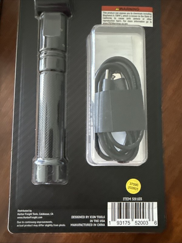 Icon LSBR800-B 800 Lumen Rechargeable Slim Bar Light 71068 BLACK Magnetic Base-2 gallery