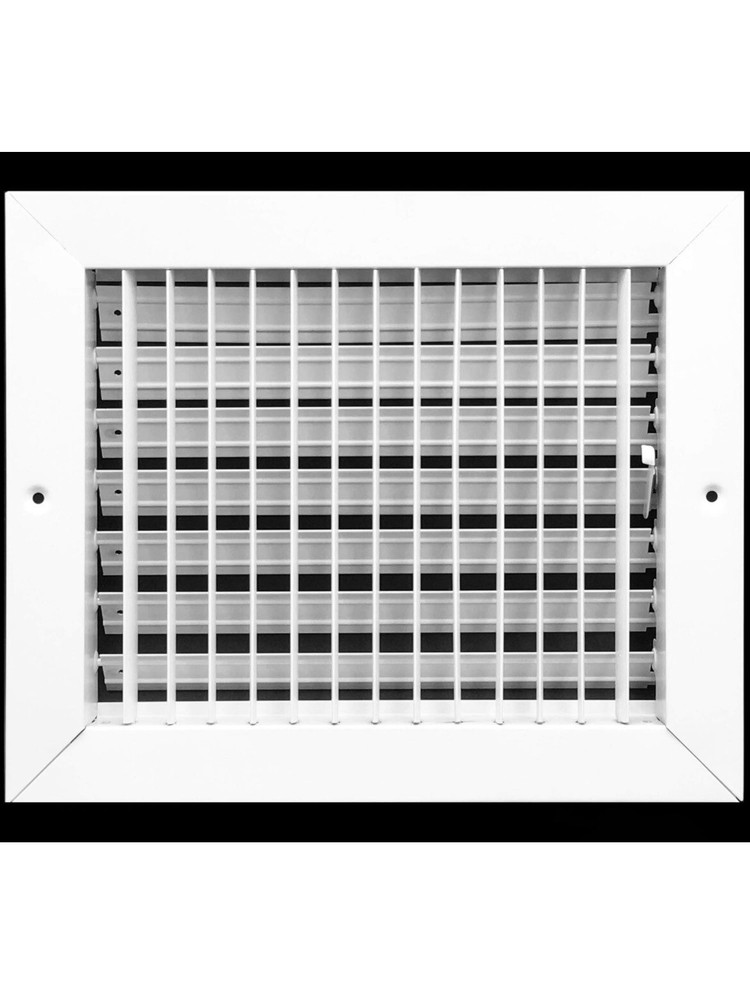 HVAC Premium Adjustable AIR Supply Diffuser (10"w X 6"h, White)