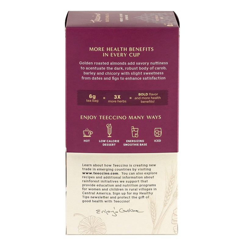 Teeccino Herbal Tea - Almond Amaretto - Rich & Roasted Herbal Tea That's Caffein gallery