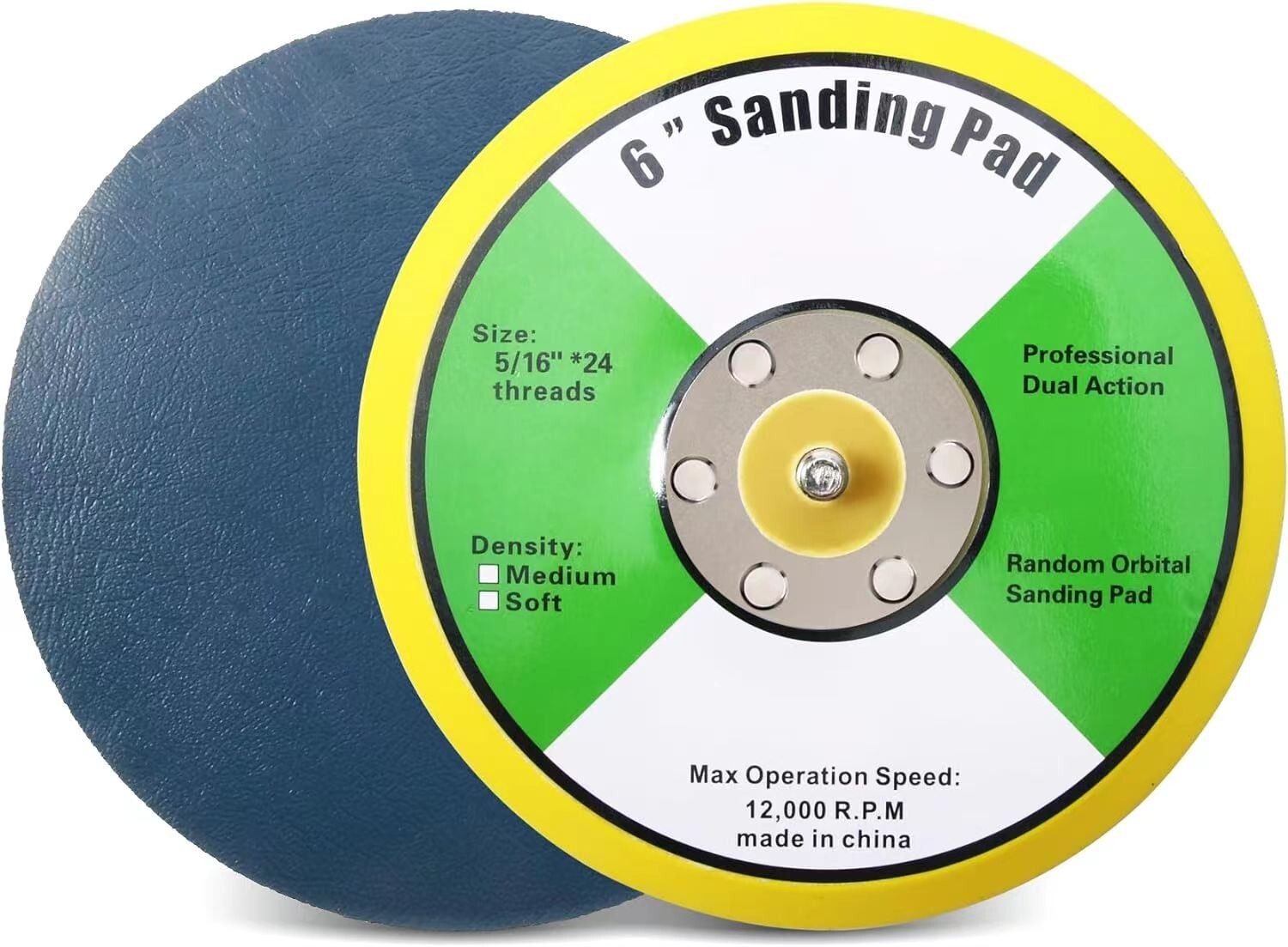 6" PSA DA Sander Backing Plate Pad, Flexible, Dual-Action Random Orbital Sanding gallery